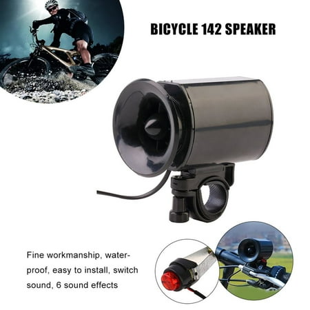 6-sound Bike Bicycle Electronic Siren Bell Horn Super-Loud Alarm Speaker x1